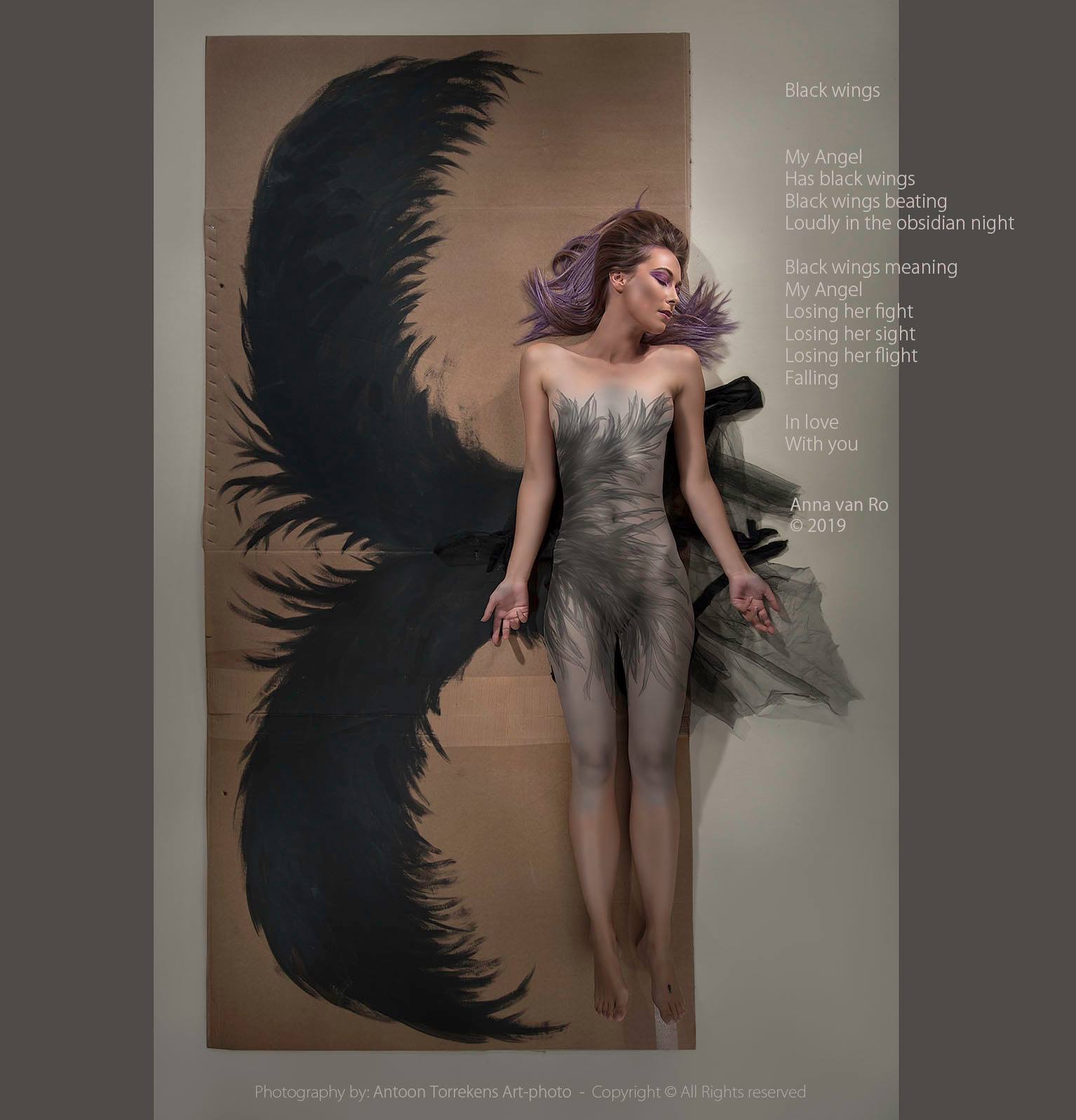Black wings Poem by Anna van Ro Artwork by Antoon Torrekens
