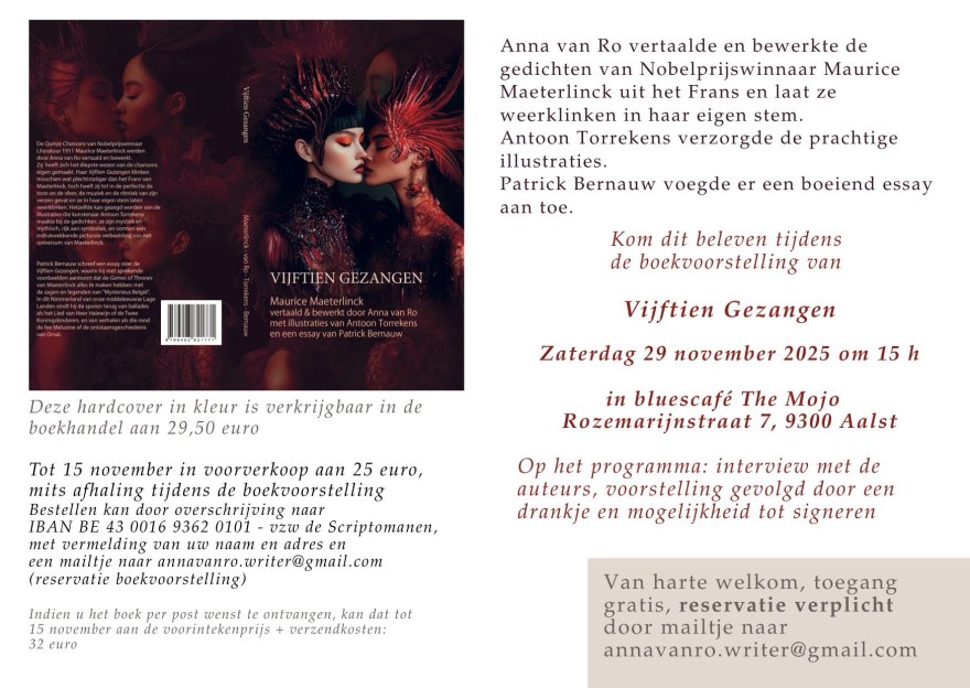 Boekvoorstelling Vijftien Gezangen - Anna van Ro - Antoon Torrekens - Patrick Bernauw